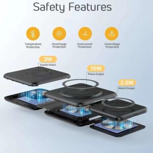 Standee Foldable Slim 3-in-1 Magnetic Wireless Charger