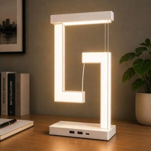 Tangent Magnetic Floating LED Lamp with Wireless Charging