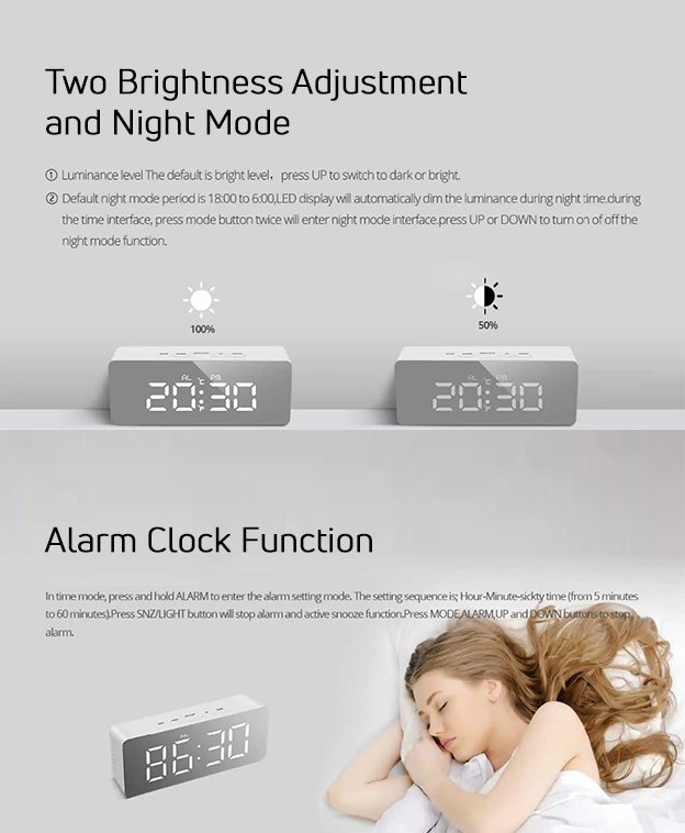 Mirror LED Clock - Image 4
