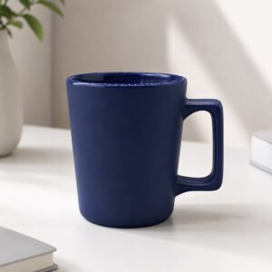 Ceramic Cup with Wide Grip 400ml - Blue