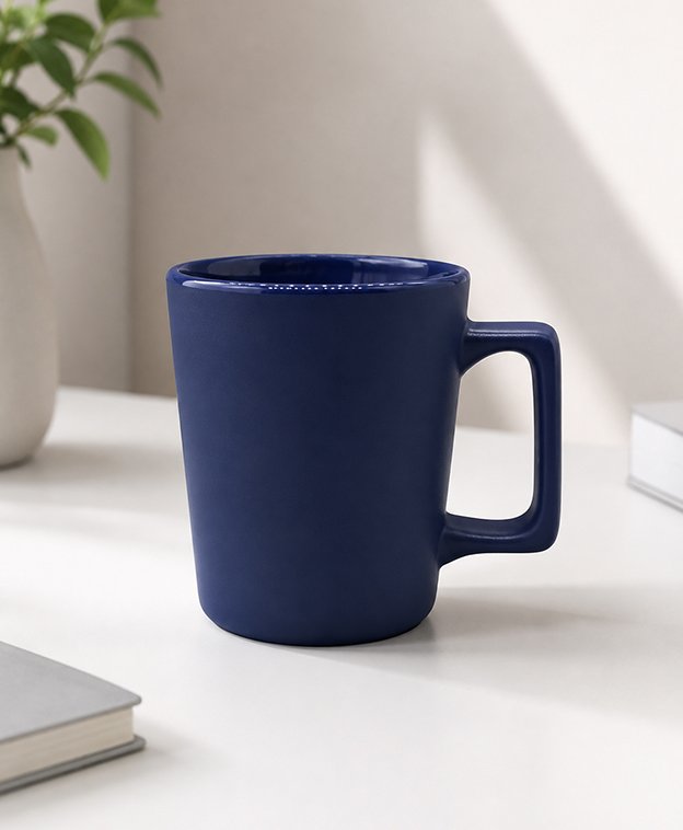 Ceramic Cup with Wide Grip 400ml - Blue