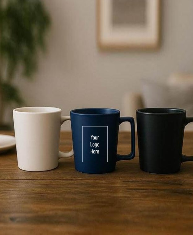 Ceramic Cup with Wide Grip 400ml - Blue - Image 2