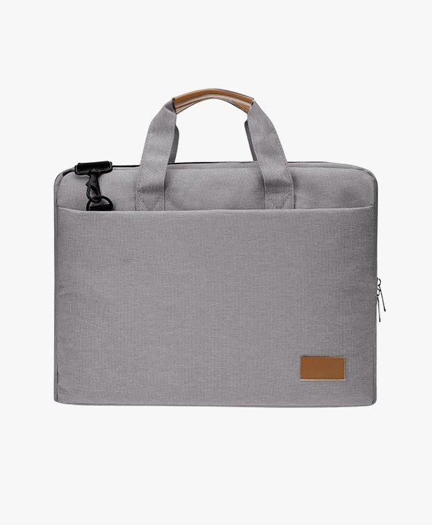 15" Laptop Bag - Grey/Tan